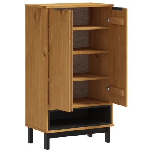 Shoe Cabinet FLAM 59.5x35x107cm Solid Wood Pine - Image 4