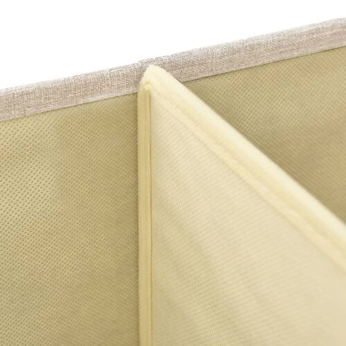 Storage Boxes 2pcs Fabric 50x30x25cm Cream - Image 9