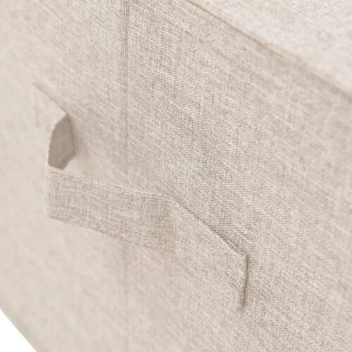 Storage Boxes 2pcs Fabric 50x30x25cm Cream - Image 10