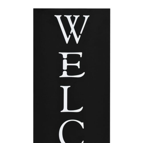 Umbrella Stand Welcome Steel Black - Image 3
