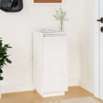 Shoe Cabinet White 35x35x80cm Solid Wood Pine