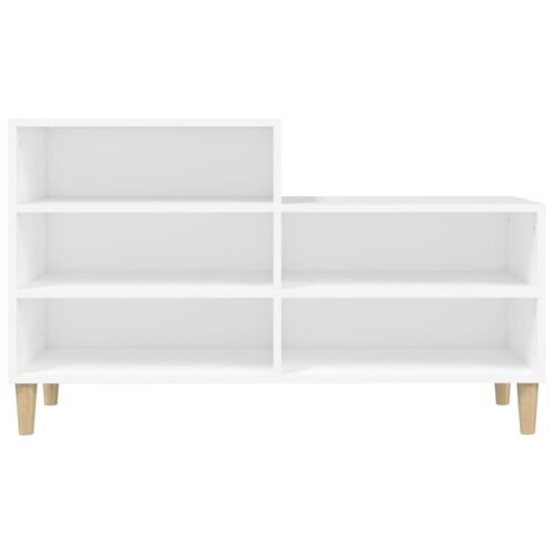 Shoe Cabinet White 102x36x60cm Engineered Wood - Image 5
