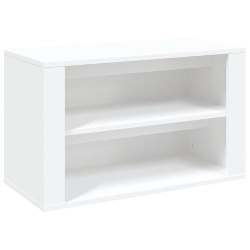 Shoe Rack White 75x35x45cm Engineered Wood - Image 2