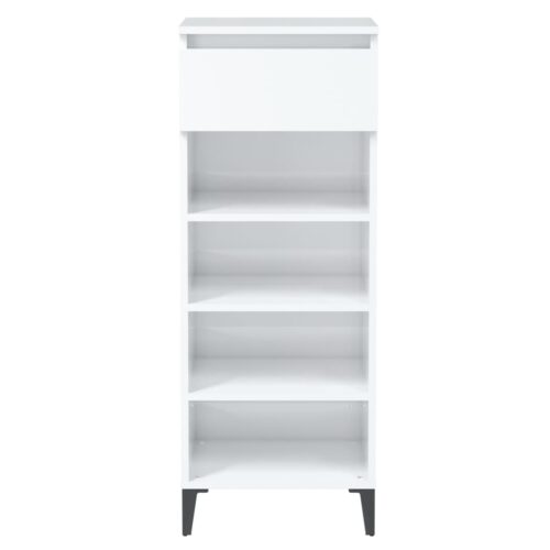 Shoe Rack High Gloss White 40x36x105cm Engineered Wood - Image 5
