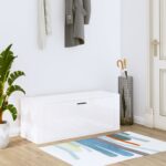 Wall Shoe Cabinet High Gloss White 100x35x38cm Engineered Wood