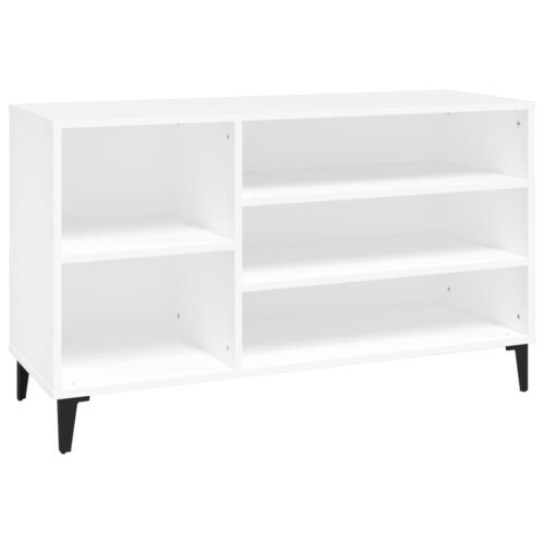 Shoe Cabinet White 102x36x60cm Engineered Wood - Image 2