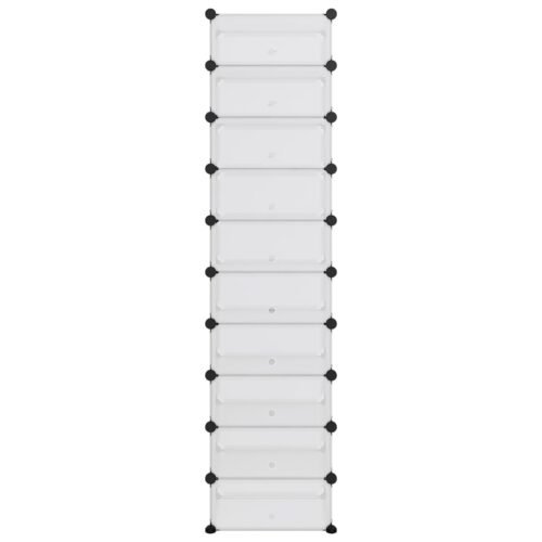 Shoe Rack Transparent 44x32x174cm PP - Image 3