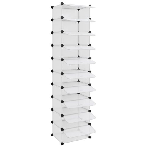 Shoe Rack Transparent 44x32x174cm PP - Image 6