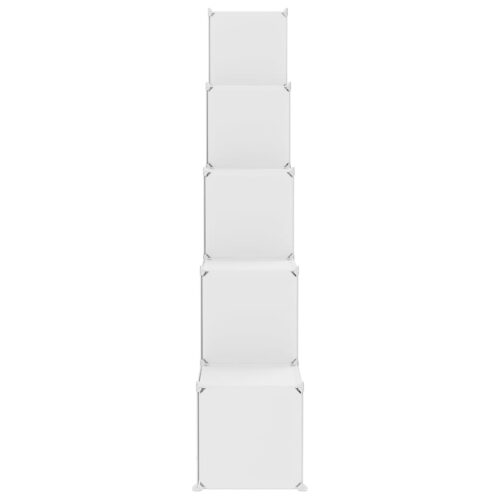 Cube Storage Cabinet for Kids with 15 Cubes White PP - Image 4
