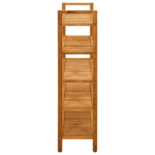 Shoe Rack with 5 Shelves 100x27x100cm Solid Oak Wood - Image 3