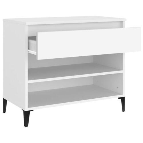 Shoe Cabinet White 70x36x60cm Engineered Wood - Image 6
