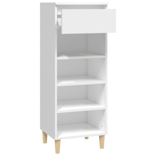Shoe Cabinet White 40x36x105cm Engineered Wood - Image 4