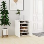 Shoe Cabinet White 60x35x70cm Engineered Wood