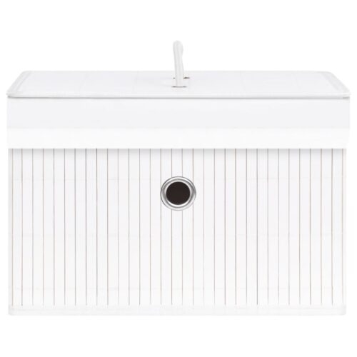 Bamboo Storage Boxes 4pcs White - Image 6