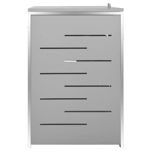 Triple Wheelie Bin Shed 207x77.5x112.5cm Stainless Steel - Image 6