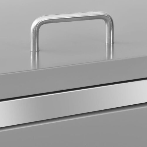 Triple Wheelie Bin Shed 207x77.5x112.5cm Stainless Steel - Image 9