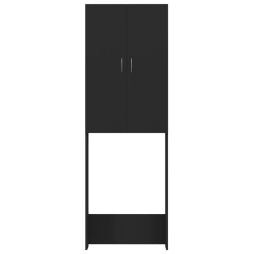 Washing Machine Cabinet Black 64x25.5x190cm - Image 3