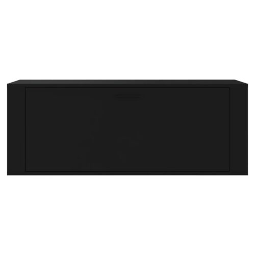 Wall Shoe Cabinet Black 100x35x38cm Engineered Wood - Image 5