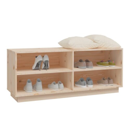Pine Wood Shoe Bench Hallway Entry Storage Rack TV Cabinet Table Shelf Organizer - Image 4