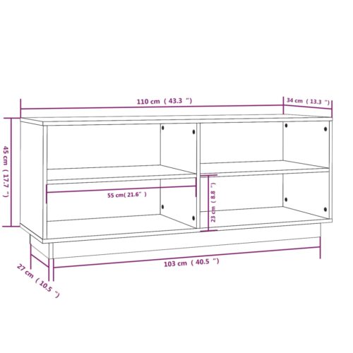 Pine Wood Shoe Bench Hallway Entry Storage Rack TV Cabinet Table Shelf Organizer - Image 8