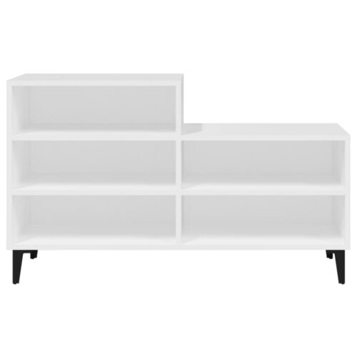 Shoe Cabinet White 102x36x60cm Engineered Wood - Image 3