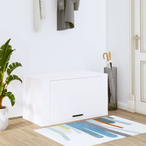 Wall-mounted Shoe Cabinet White 70x35x38cm Engineered Wood
