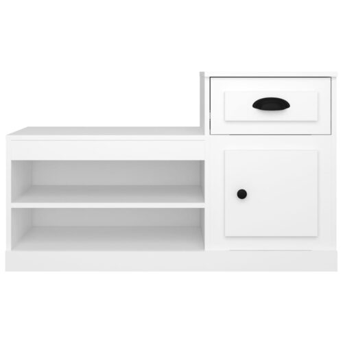 Shoe Cabinet White 100x42x60cm Engineered Wood - Image 6