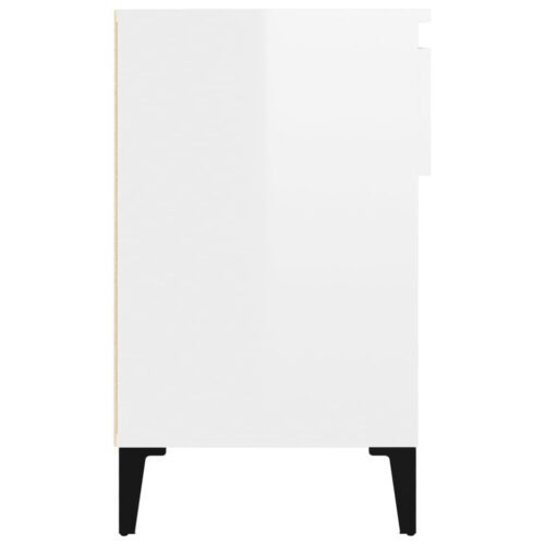 Shoe Cabinet High Gloss White 102x36x60cm Engineered Wood - Image 8