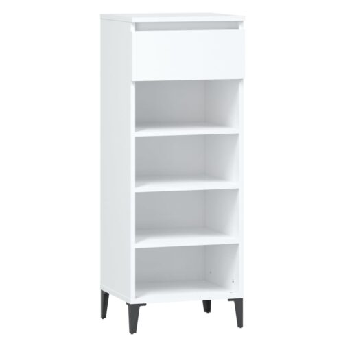 Shoe Rack White 40x36x105cm Engineered Wood - Image 2