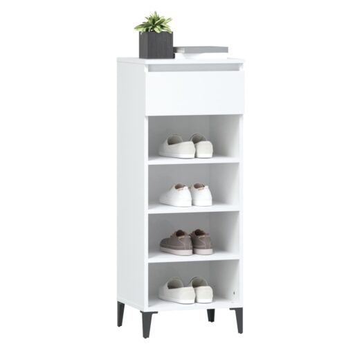 Shoe Rack White 40x36x105cm Engineered Wood - Image 4