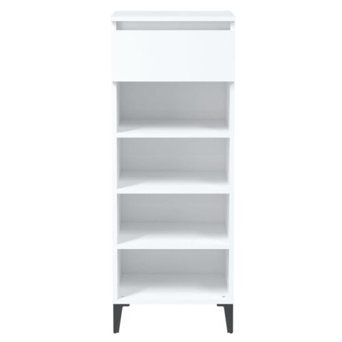 Shoe Rack White 40x36x105cm Engineered Wood - Image 5