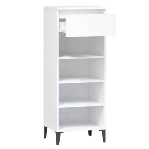 Shoe Rack White 40x36x105cm Engineered Wood - Image 6