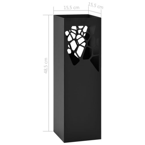 Umbrella Stand Stones Steel Black - Image 5