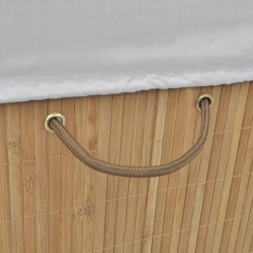 Bamboo Laundry Bin Rectangular Natural - Image 4