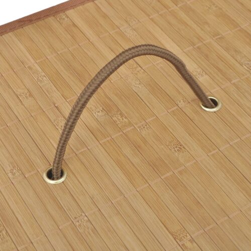 Bamboo Laundry Bin Rectangular Natural - Image 5