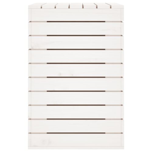 Laundry Basket White 88.5x44x66cm Solid Wood Pine - Image 6