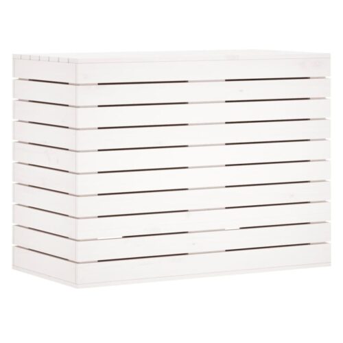 Laundry Basket White 88.5x44x66cm Solid Wood Pine - Image 7