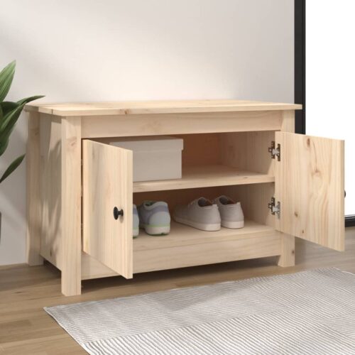 Shoe Cabinet 70x38x45.5cm Solid Wood Pine - Image 3