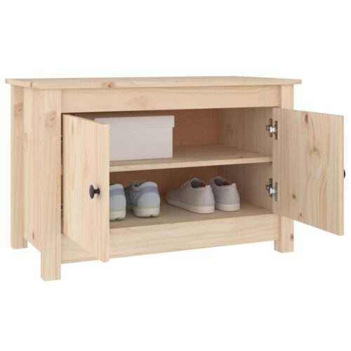 Shoe Cabinet 70x38x45.5cm Solid Wood Pine - Image 4