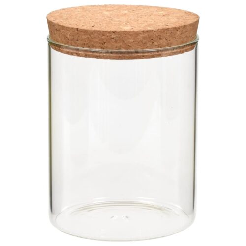 Storage Glass Jars with Cork Lid 6pcs 650ml - Image 3