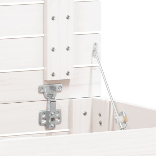 Laundry Basket White 88.5x44x76cm Solid Wood Pine - Image 8