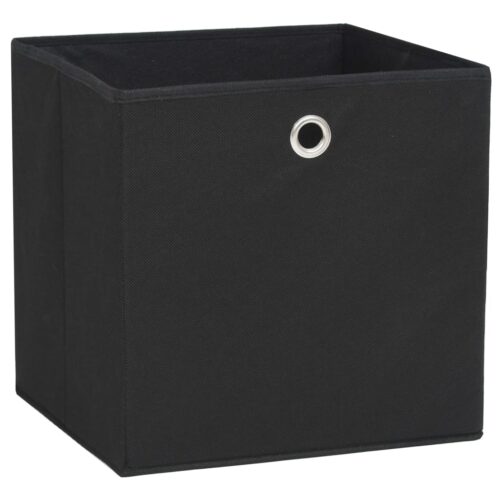10pcs Non-Woven Fabric Storage Box Black Closet Wardrobe Cubes Bins Organiser - Image 4