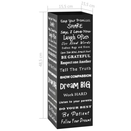 Umbrella Stand Text Steel Black - Image 6