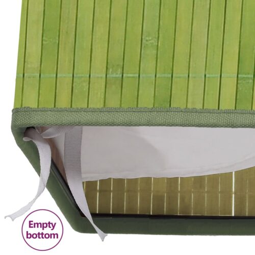 Bamboo Laundry Basket with Single Section Green 83 L - Image 8