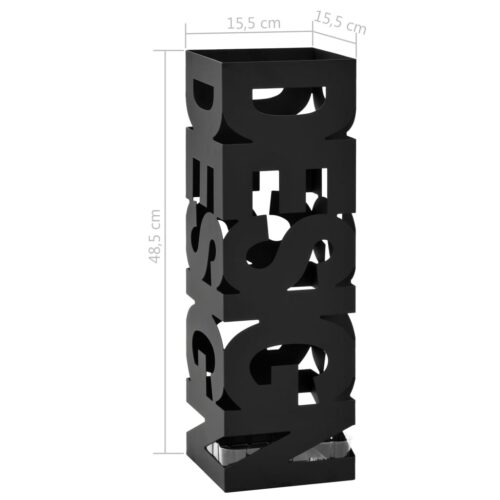 Umbrella Stand Design Steel Black - Image 5