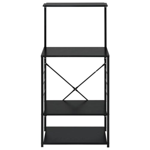Microwave Cabinet Black 60x39.6x123cm Engineered Wood - Image 3
