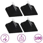 100pcs Clothes Hanger Set Anti-slip Black Velvet