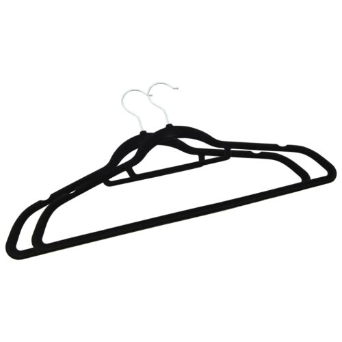100pcs Clothes Hanger Set Anti-slip Black Velvet - Image 4
