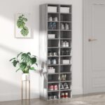 Shoe Cabinet Grey Sonoma 54x34x183cm Engineered Wood