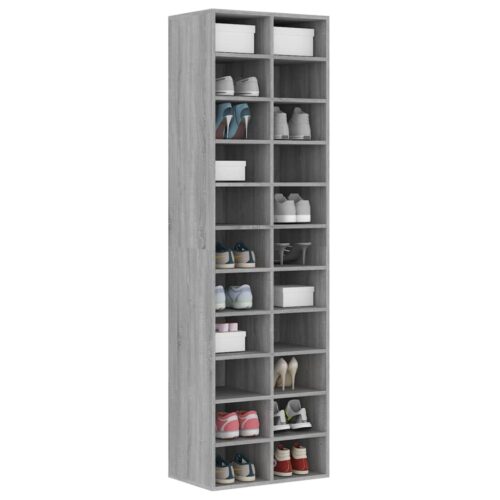 Shoe Cabinet Grey Sonoma 54x34x183cm Engineered Wood - Image 3